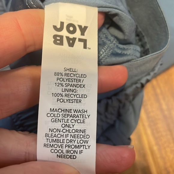 JoyLab women’s XXL  shorts high rise side pleat tie waist blue Athleisure NWT - Picture 7 of 12